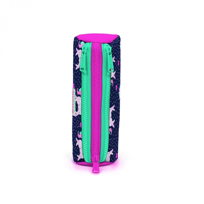 CORAL HIGH 22310 LACİVERT UNICORN DESENLİ ÜÇ BÖLMELİ KALEM ÇANTASI