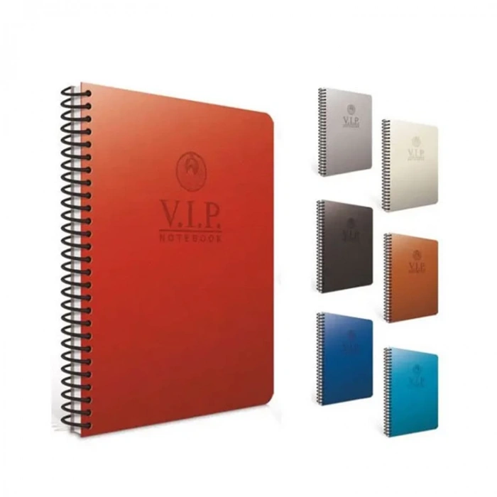 GIPTA VIP DERİ KAPAK KAPAK SPİRALLİ 17x24 140 YP. KARELİ DEFTER