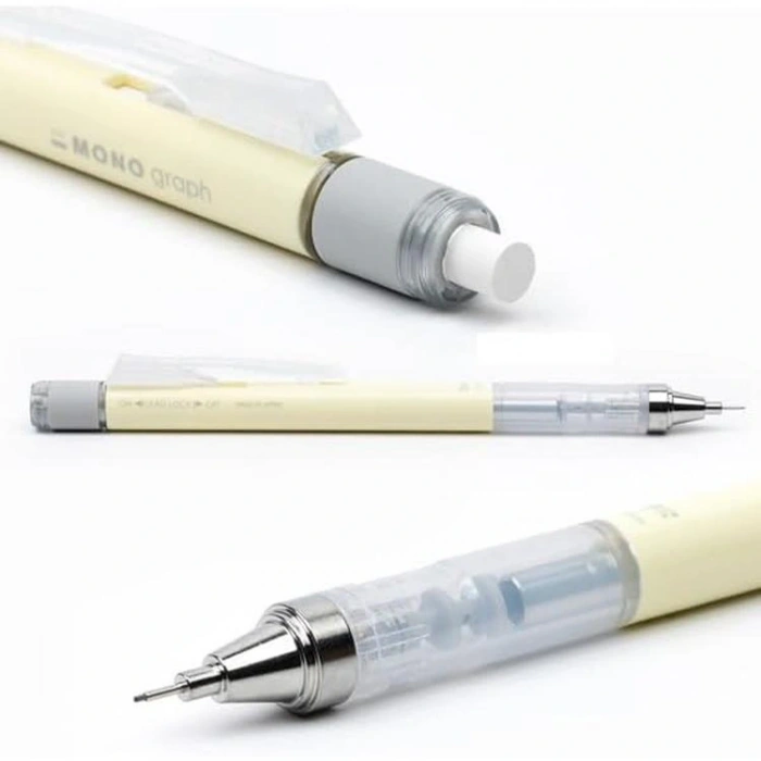 TOMBOW MONO GRAPH MEKANİK KURŞUN KALEM 0.7MM PASTEL CREAM YELLOW SH-MG 54R7