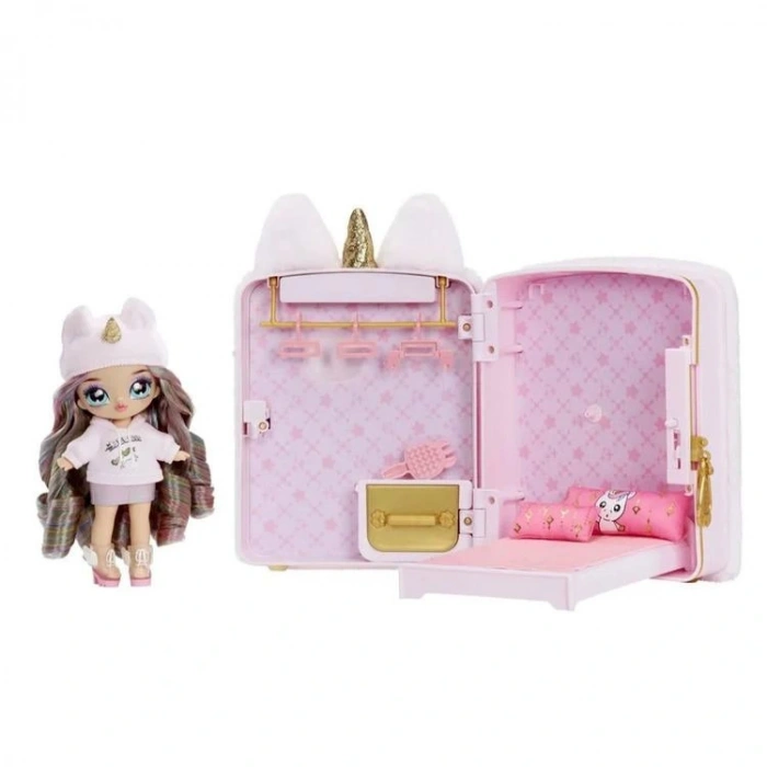 NA! NA! NA! SURPRISE!  BRITNEY SPARKLES 3İN1 SIRT ÇANTASI YATAK ODASI OYUN SETİ KUTULU 3+