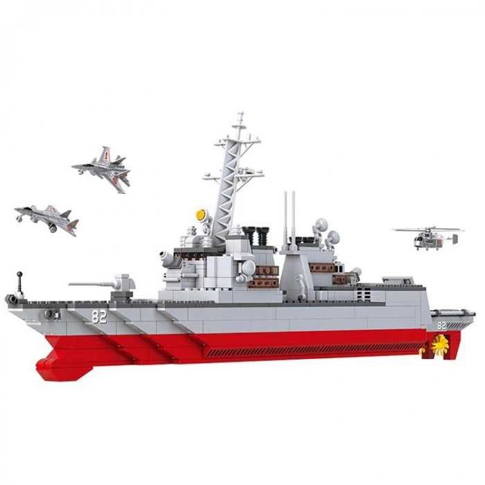 CC OYUNCAK SLUBAN M38-B0390 DESTROYER SAVAŞ GEMİSİ LEGO 615 PARÇA