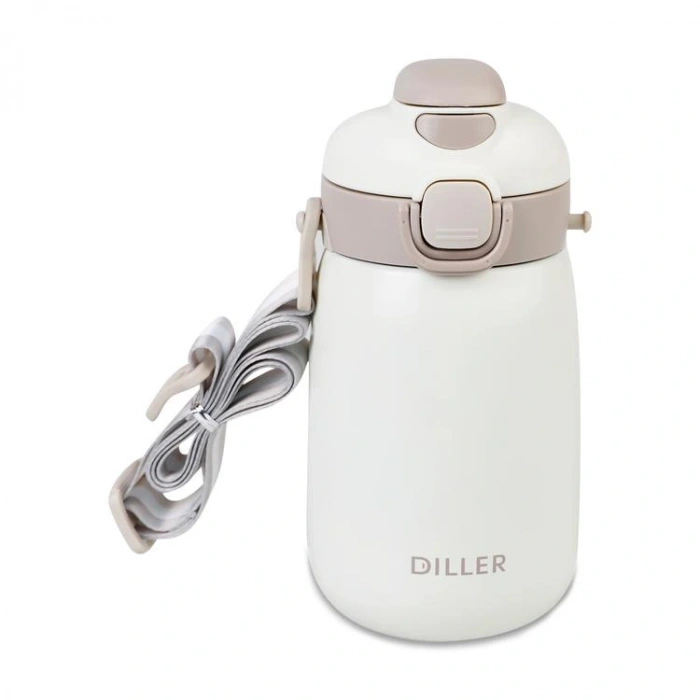 VAGONLİFE DILLER PASLANMAZ ÇELİK PİPETLİ/PİPETSİZ KULLANIM MATARA/TERMOS 9073 420ML WHITE