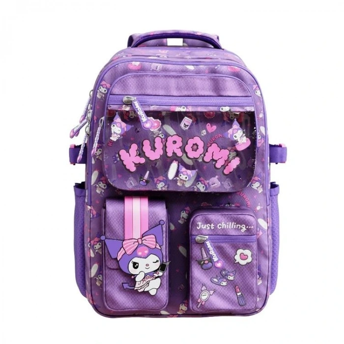 TMN 3223 KUROMİ 5 BÖLMELİ OKUL ÇANTASI MOR