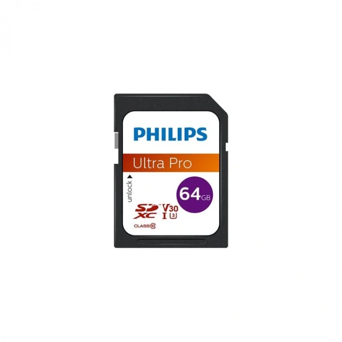 PHILIPS 64 GB SD KART UHS-I SDXC V30 ULTRA PRO HAFIZA KARTI FM64SD65B/00