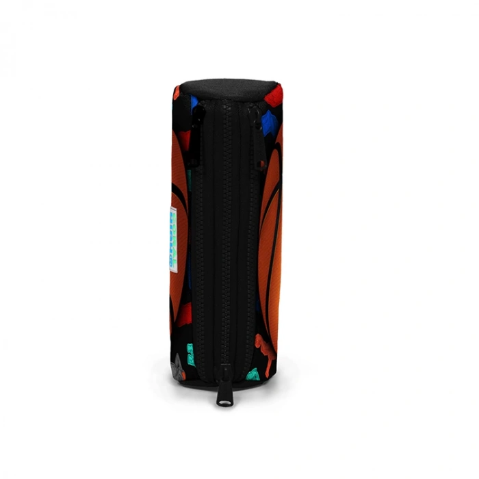 CORAL HIGH 22321 ÜÇ BÖLMELİ BASKETBOL TOPU DESENLİ KALEM ÇANTASI SİYAH