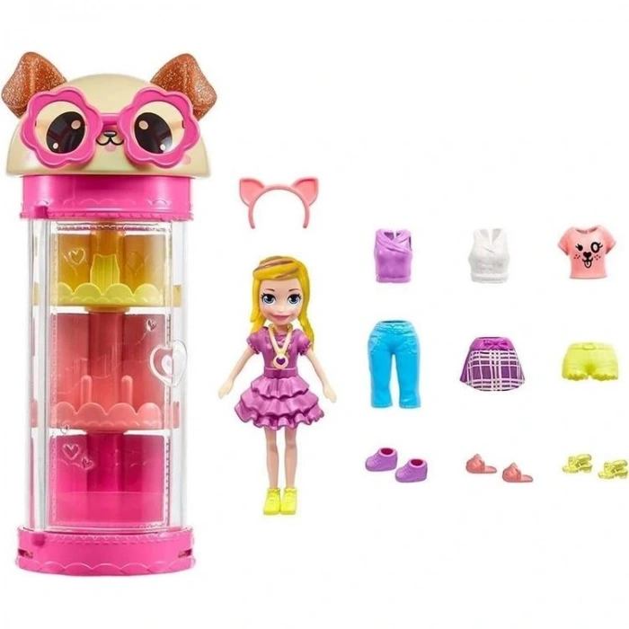 MATTEL HKW04/ HKW06  POLLY POCKET MODA EGLENCESİ OYUN SETİ  4+