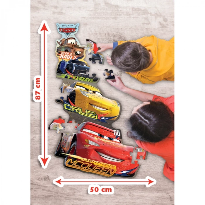 KS GAMES CR10307 DISNEY PIXER CARS 50x87cm  XL YAPBOZ/PUZZLE 52 PARÇA 3YAŞ