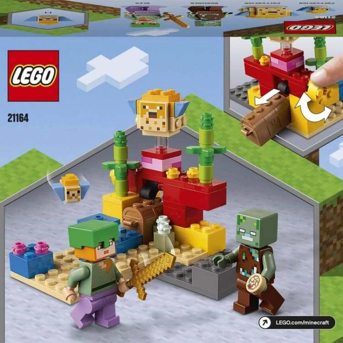 LEGO MINECRAFT 21164 THE CORAL REEF 92 PARÇA 7+