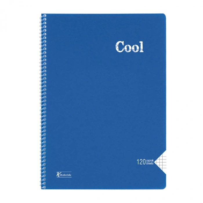 KESKİN COOL PP KAPAK SPİRALLİ DEFTER A4 120 YP. KARELİ