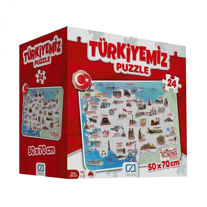 CA GAMES 5079 TÜRKİYEMİZ YER PUZZLE 24 PARÇA