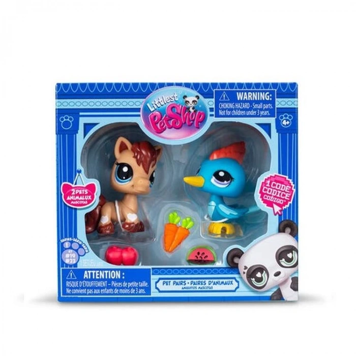 HASBRO 232ES 526 00529 LITTLES PET SHOP PET PAİRS 2Lİ SET PONY VE AĞAÇKAKAN 4+