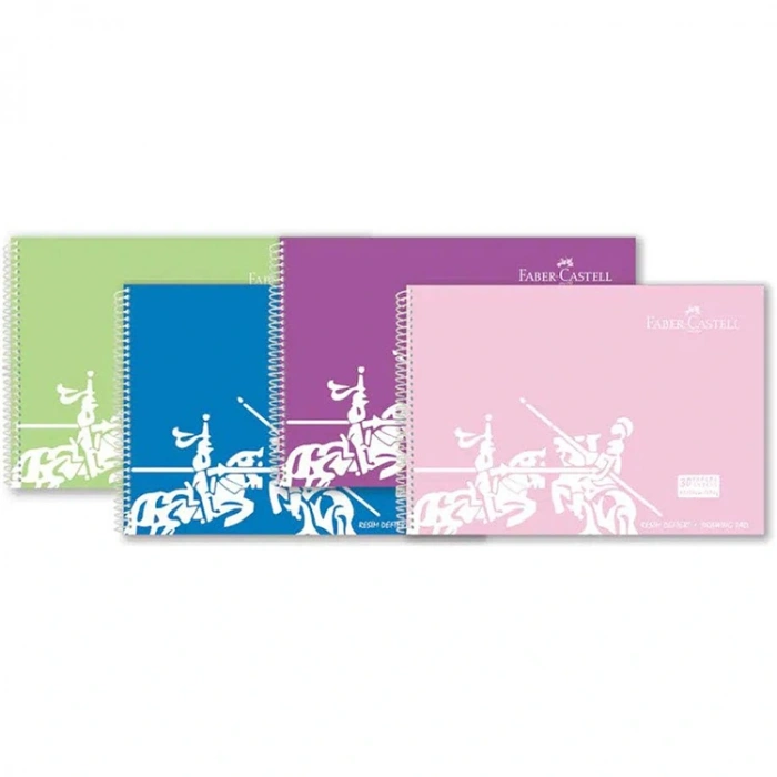 FABER CASTELL SPİRALLİ P.P.RESİM DEFTERİ 30y 35x50