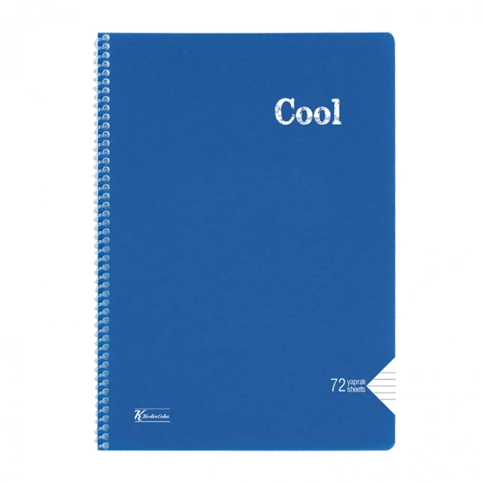 KESKİN COOL PP KAPAK SPİRALLİ DEFTER A4 72 YP. ÇİZGİLİ
