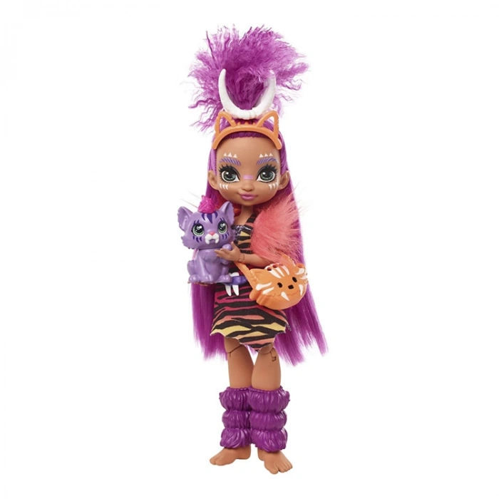 CAVE CLUB BEBEKLERİ MOR SAÇLI ROARALAI BEBEK VE FERRELL OYUN SETİ MTL-GNL82/ GNL84