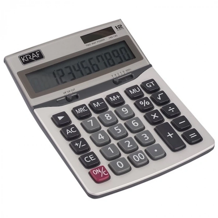 KRAF 12 HANE MASA ÜSTÜ HESAP MAKİNESİ HM-145