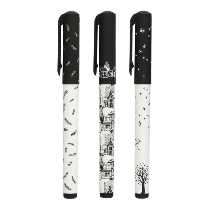 BRUNO VISCONTI DREAM WRITE SİYAH BEYAZ AŞK 0.7mm SİLİNDİR KUTULU TÜKENMEZ KALEM 20-0264/05