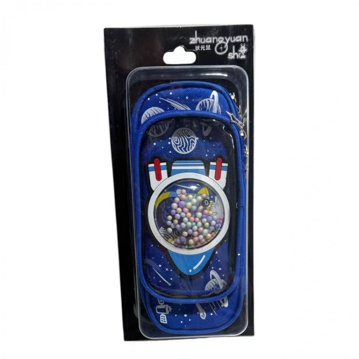 ZİZU 869 BONCUKLU ASTRONOT FİGÜR 2 GÖZLÜ KALEM ÇANTASI