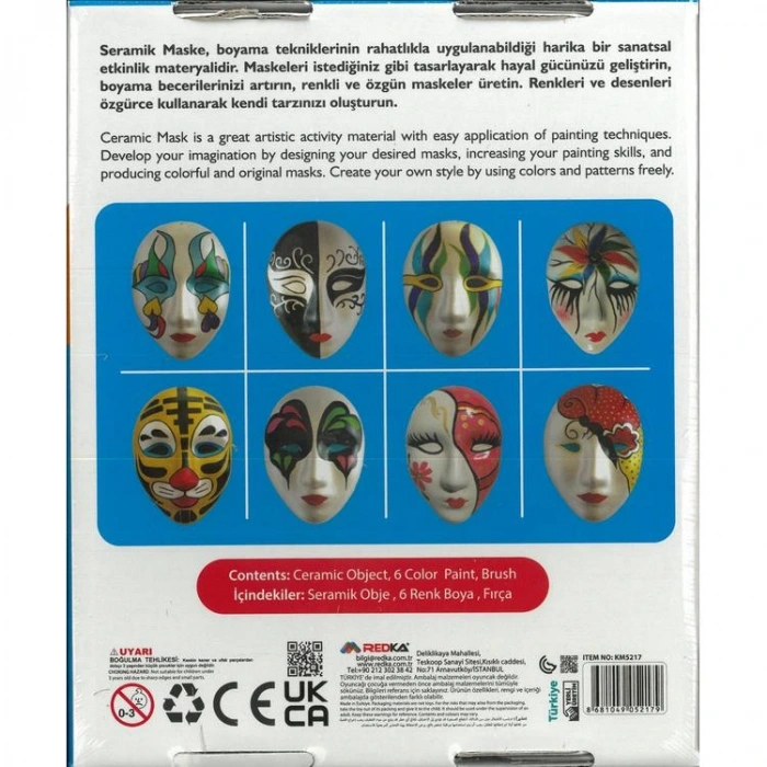 KUMTOYS KM5217 SERAMİK MASKE