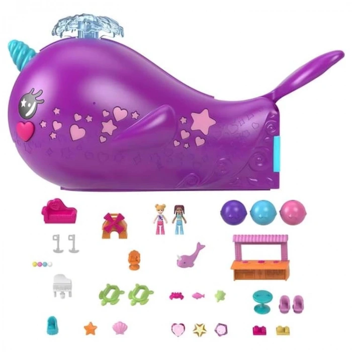 POLLY POCKET HKV71 SPARKLE COVE - NARWHAL MACERA TEKNESİ 4+