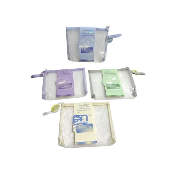 ODAK MW75101 FERMUARLI PASTEL RENK SAPLI FİLELİ A5 ÇANTA ( MESH DOSYA) - TEKLİ