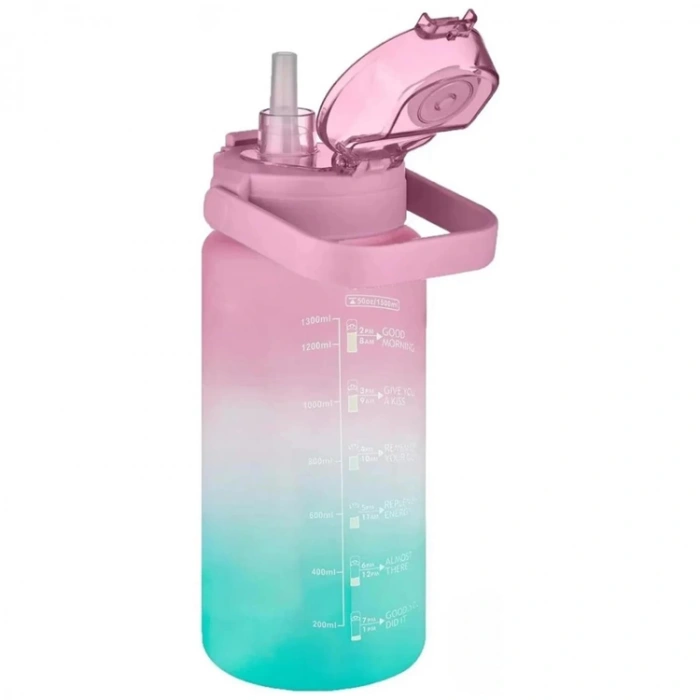 VAGONLİFE TRITAN PİPETLİ MATARA  VGN2213-T 1500 ML PINK-VINE CYAN