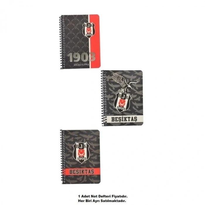 TMN BEŞİKTAŞ SPİRALLİ A6 KARTON KAPAK ÇİZGİLİ NOT DEFTERİ 591711