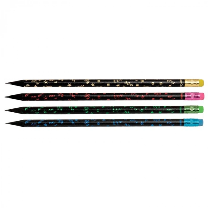 FABER CASTELL PARTY SİLGİLİ KURŞUN KALEM SİYAH LATA