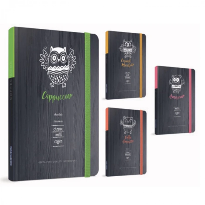 GIPTA COFFEE BOOK İPLİK DİKİŞLİ SERT KAPAK DEFTER 13X21 120YP. ÇİZGİLİ