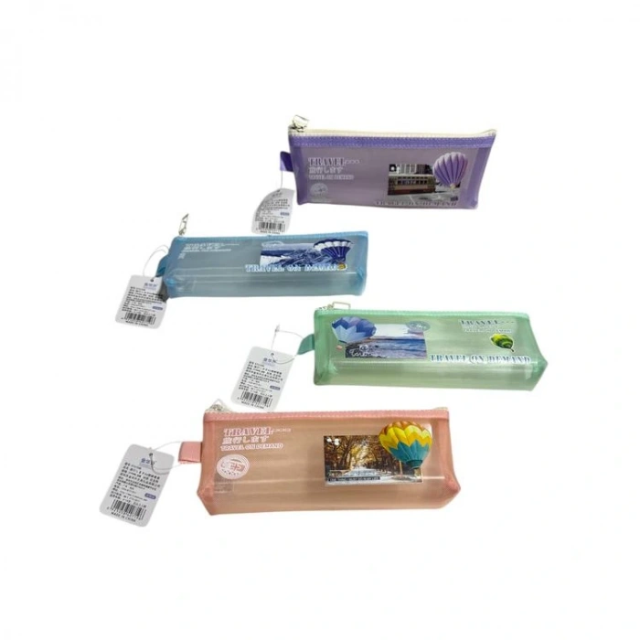 ODAK KT62048 TRAVEL TEK GÖZLÜ PASTEL RENKLİ FİLE KALEM ÇANTASI 21 x 3 x 8 - TEKLİ