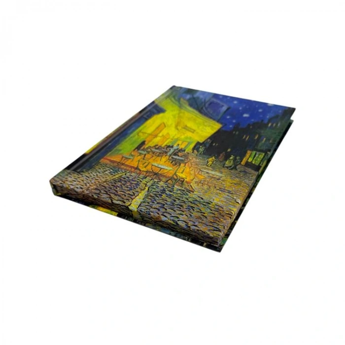 PRESTİJ 14X20 VAN GOGH / TERASTA GECE 112 YP LASTİKLİ SERT KAPAK ÇİZGİLİ DEFTER