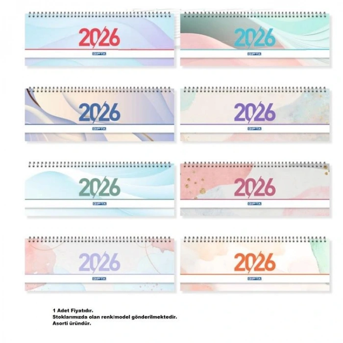 GIPTA 504-BTK BRITE 12x33 SPİRALLİ HAFTALIK MASA TAKVİMİ