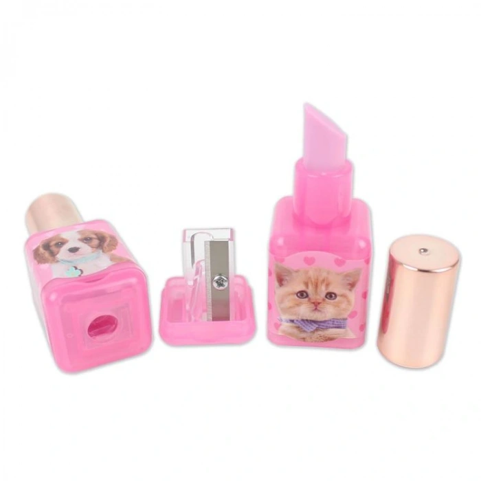 CEM DOLPHIN STUDIO PETS PT-7691 RUJ ŞEKİLLİ SİLGİLİ KALEMTRAŞ - TEKLİ