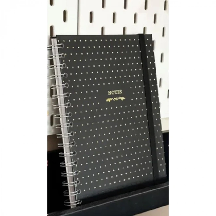 VICTORIAS JOURNALS 0053 NOTES 17x24cm SPİRALLİ SERT KAPAK 90gr. 96YP. NOKTALI DEFTER