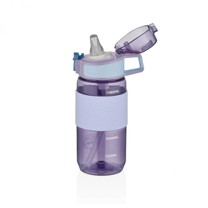 VAGONLİFE T1003 TKK PİPETLİ  TRİTAN MATARA MOR 500ML