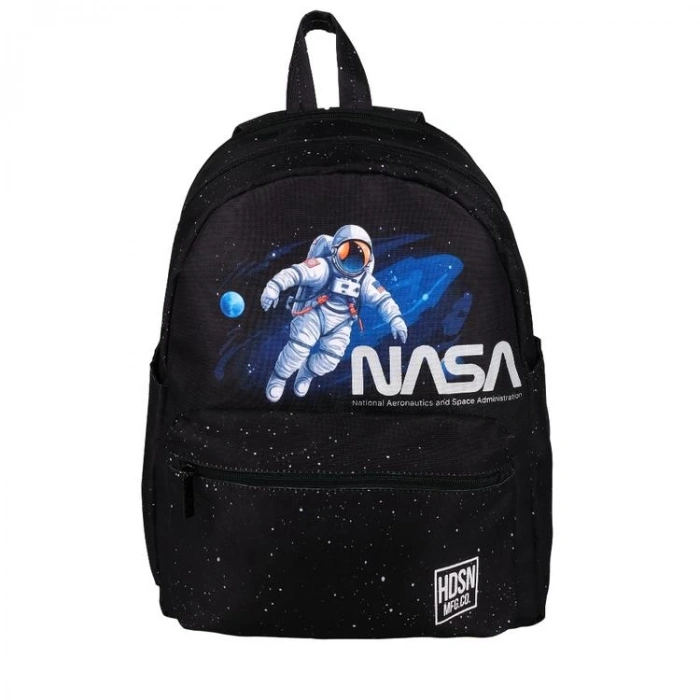 ME 24991 NASA ASTRONOT DESENLİ SIRT ÇANTASI SİYAH