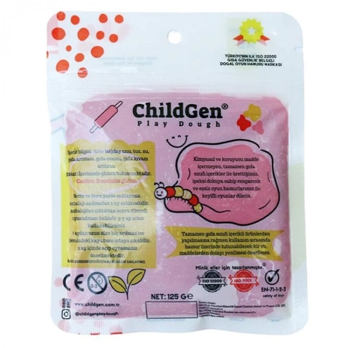 CHILDGEN PLAY DOUGH - ECOPACK SİMLİ OYUN HAMURU SETİ POŞETLİ 4lü x 125gr.