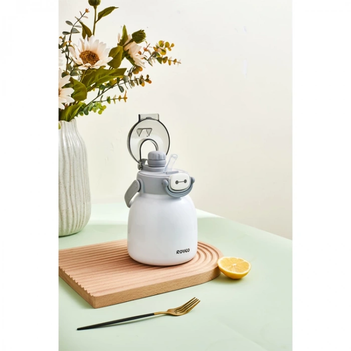 VAGONLIFE ROVCO ÇELİK MATARA RK-B4009 1000 ML BEYAZ