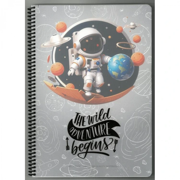 GIPTA WILDBOOK SPİRALLİ PP. KAPAK A4 80YP.ÇİZGİLİ DEFTER - 7549