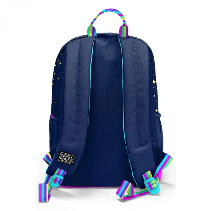 CORAL HIGH 23635 KIDS ÇOK RENKLİ LACİVERT DÖRT BÖLMELİ SIRT ÇANTASI