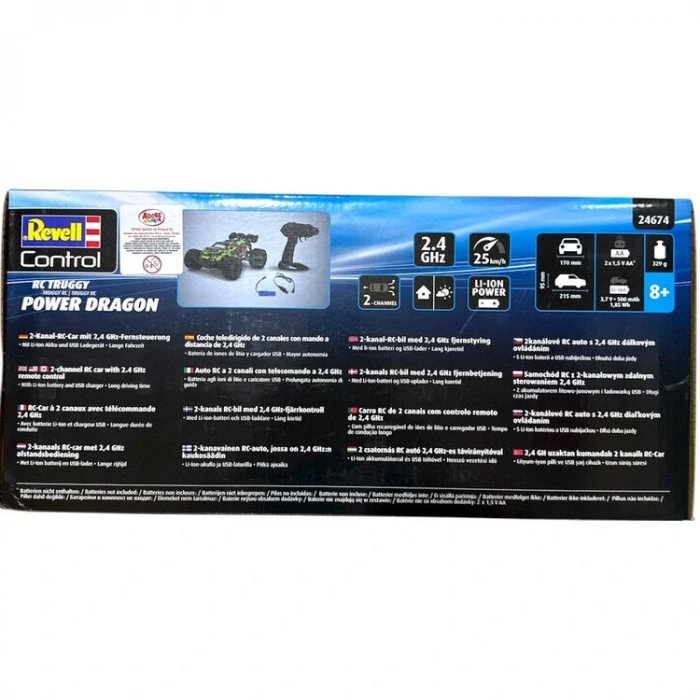 ADORE 24674 REVELL CONTROL RC TRUGGY POWER DRAGON 1:20 2.4 GHz 25km/h UZAKTAN KUMANDALI ARAÇ 8+