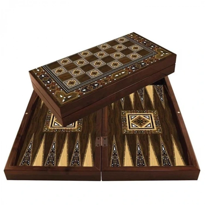 STAR 1021781 BACKGAMMON ANTİK MOZAİK TAVLA TAKIMI BÜYÜK BOY