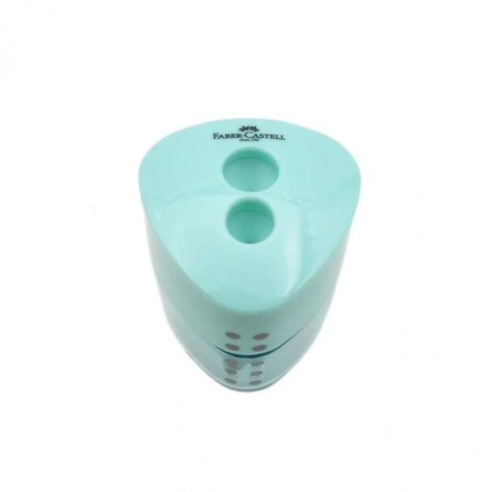 FABER CASTEL GRİP AUTO ÇİFT GÖZLÜ HAZNELİ KALEMTRAŞ PASTEL RENKLER 5140183107 - TEKLİ