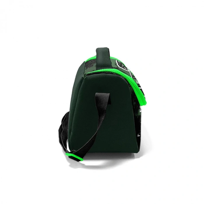 CORAL HIGH 11725 KOYU YEŞİL SİYAH DİNAZOR DESENLİ THERMO BESLENME ÇANTASI