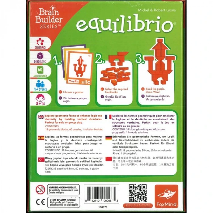BAL 100373 FOXMIND EQUILIBRIO GELİŞTİRİCİ-DENGELEYİCİ KUTU OYUNU   5+
