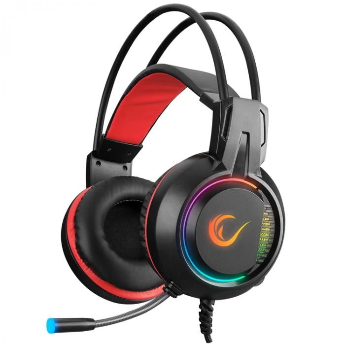 RAMPAGE RM-K25 LUNATIC PRO SİYAH KIRMIZI USB 7.1 SURROUND RGB IŞIK