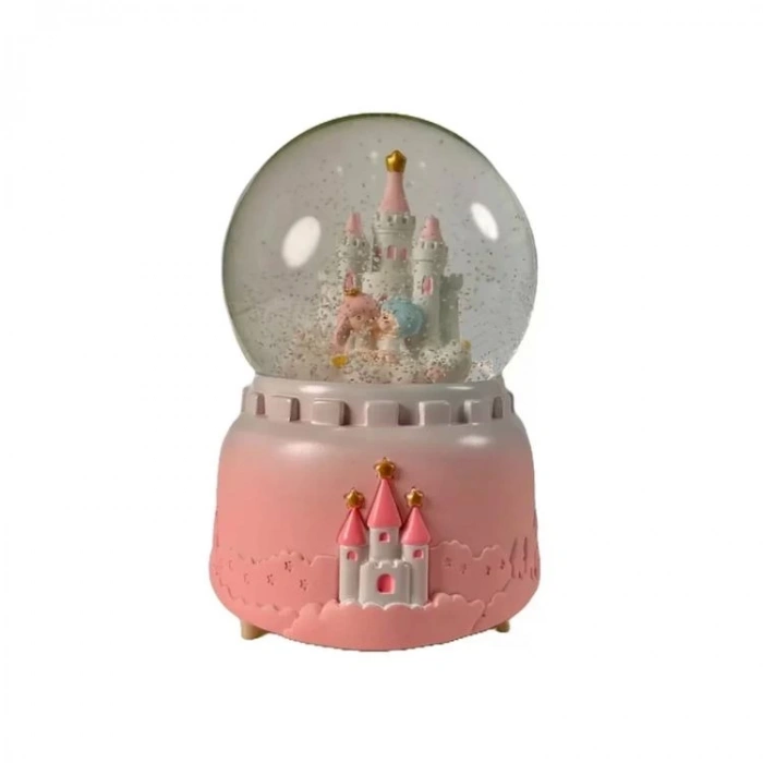 CEREN HDY0280 ORTA BOY HEDİYELİK MÜZİKLİ IŞIKLI KAR ATAN KAR KÜRESİ (PİLLİ) ŞATODAKİ ÇİFT