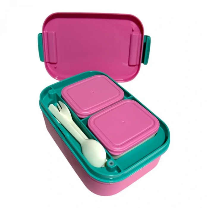 VAGONLİFE VGN1271 2  BÖLMELİ BESLENME YEMEK KABI- LUNCH BOX 1750 ML PEMBE