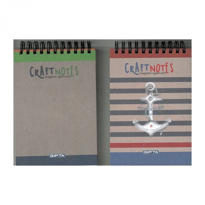 GIPTA CRAFT SPİRALLİ SERT KAPAK A6 BLOKNOT 100 YP. ÇİZGİSİZ DEFTER
