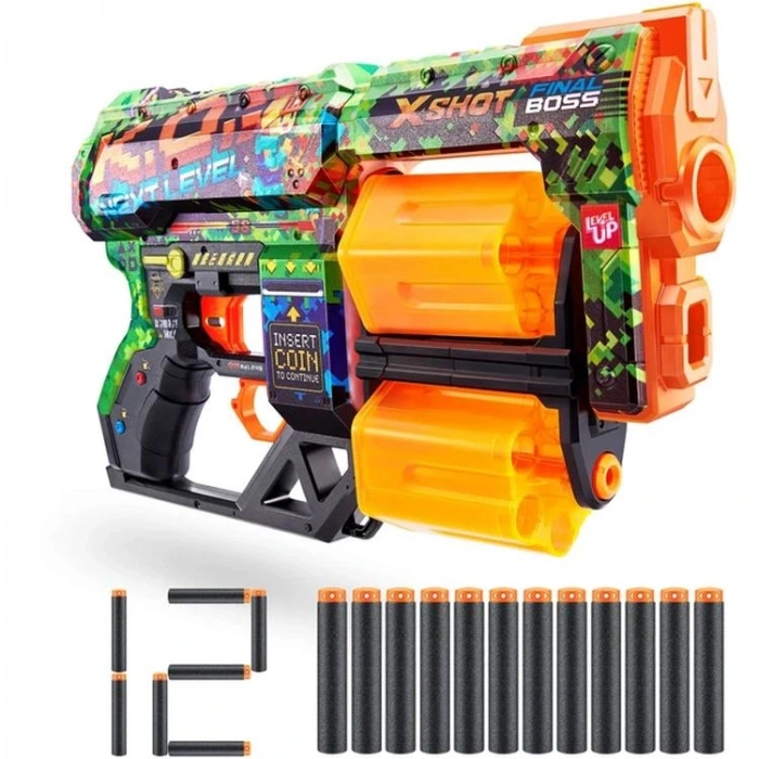 SUNMAN ZURU 36517B X-SHOT DREAD SÜNGER ATAN SİLAH 12 MERMİ