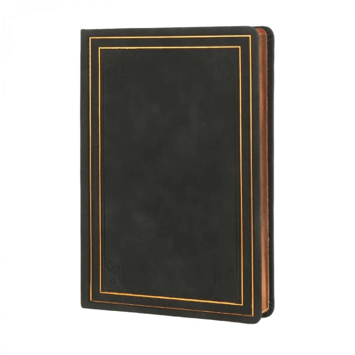 VICTORIAS JOURNALS 123-9108 VINTAGE OLD BOOK 14x20cm 80gr.160YP. ÇİZGİSİZ DEFTER MAT SİYAH